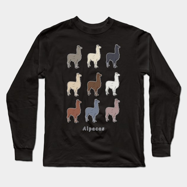 Alpacas Long Sleeve T-Shirt by RockettGraph1cs